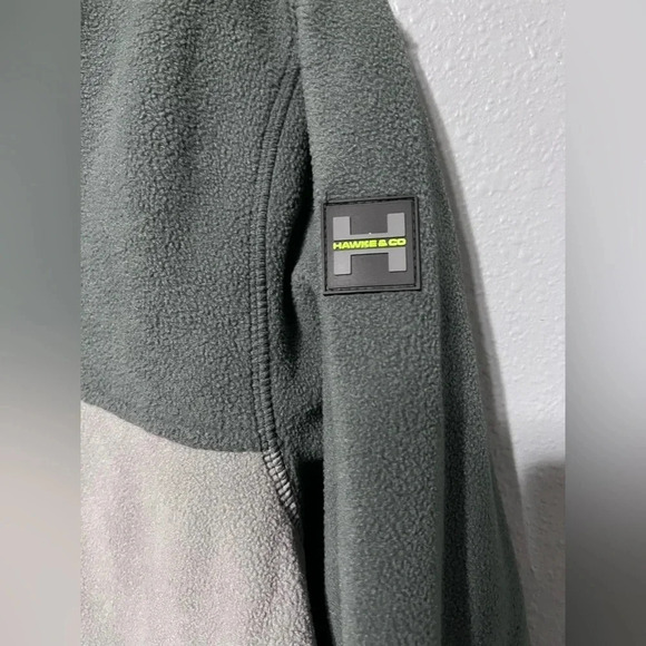 Hawke & Co. Performance Sportswear Fleece Jacket 3-Snap Gray Long Sleeve NWT - Picture 4 of 7